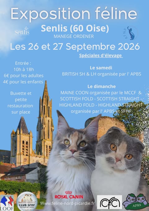 exposition féline 2026 de Senlis